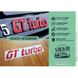 Adesivo monogramma di ristrutturazione per Renault 5 GT Turbo rosso
