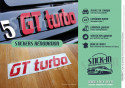 Renovation Monogramme Autocollant Sticker Renault 5 GT Turbo Rouge