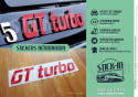 Renovierungs-Monogramm-Aufkleber Renault 5 GT Turbo Roter Aufkleber