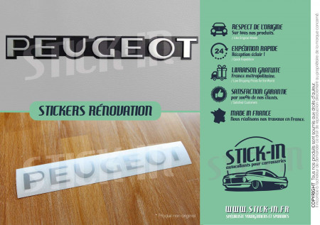 Adhesivo Peugeot 104 106 205 309 405 GTI S16 Xsi Renovación Monograma