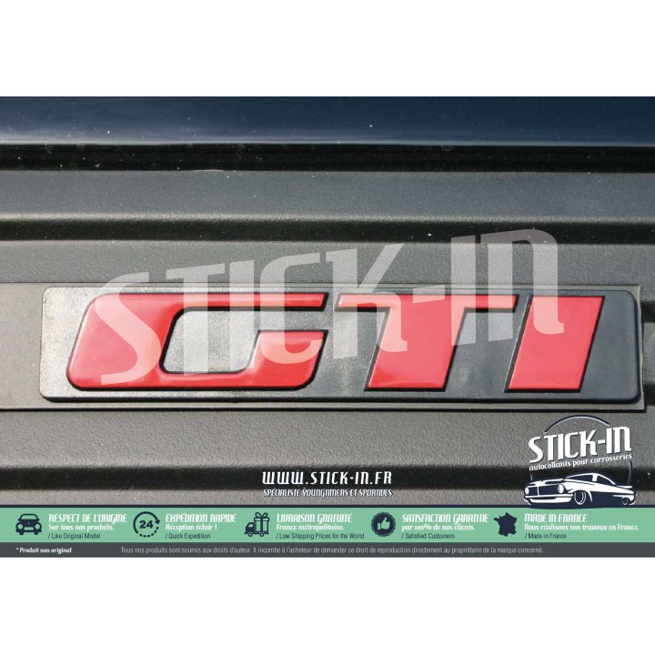 Peugeot 205 309 GTI Sticker Decal Renovation Rear Monogram Logo