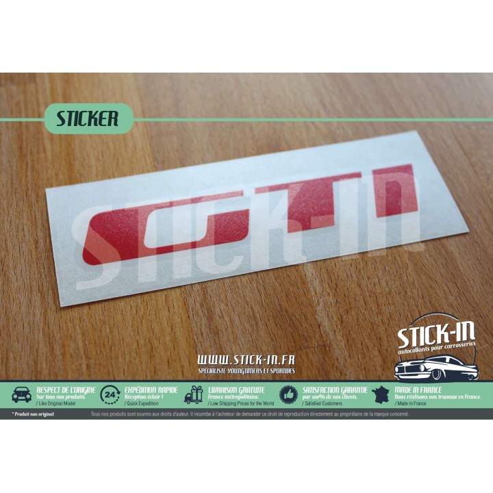 Adesivo per la ristrutturazione del logo monogramma posteriore della Peugeot 205 309 GTI.