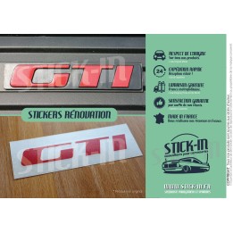 Peugeot 205 309 GTI Aufkleber Dekor Renovierung Heck Monogramm Logo