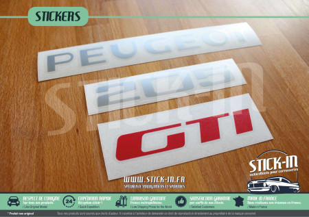 Autocollant Stickers Peugeot 104 106 205 309 405 GTI S16 Xsi Renovation  Monogramme Rape - STICK-IN
