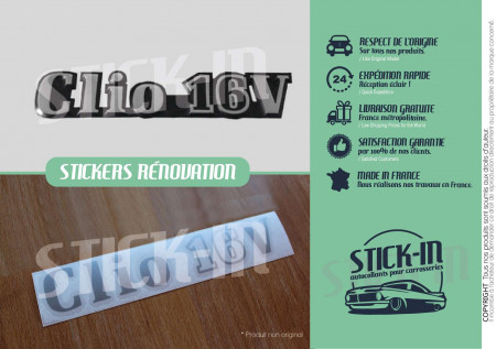Renault Clio 16V Monogram Aufkleber Renovierung