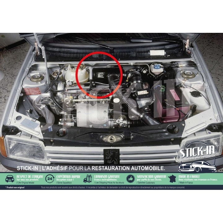 Peugeot 205 GTI 1.6 1.9 CTI Adesivo per filtro aria e motore