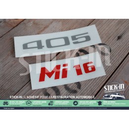 Erneuerung von Logos, Emblemen und Monogrammen für Peugeot 405 Mi16 Aufkleber