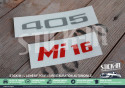 Renovation stickers Logos Badges Rear Monograms Peugeot "405 Mi16" decals