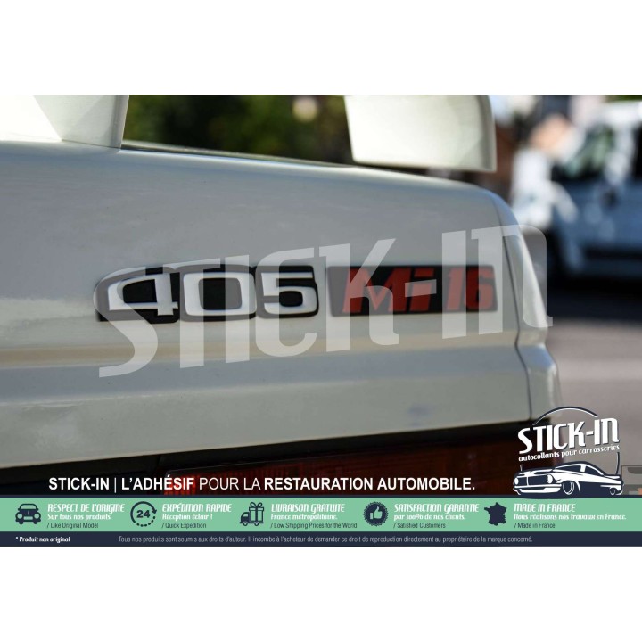 Erneuerung von Logos, Emblemen und Monogrammen für Peugeot 405 Mi16 Aufkleber
