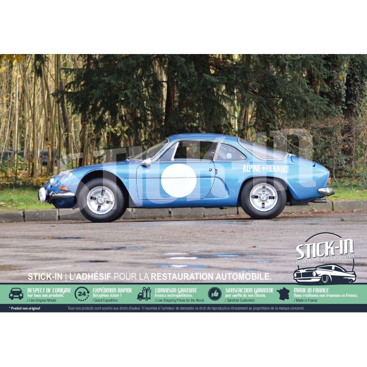 Alpine Renault A110 Berlinette Rear Wing Stickers, Original Design