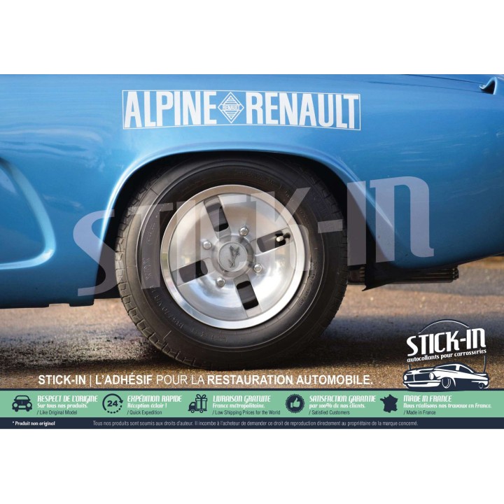 Pegatinas para el alerón trasero del Renault A110 Berlinette de Alpine, diseño original.