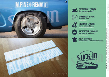 2 Stickers Alpine Renault A110 Berlinette 1600 Rear Wings