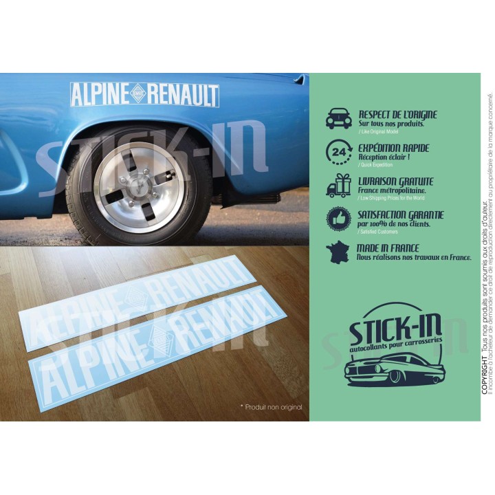 Alpine Renault A110 Berlinette Heckflügelaufkleber, Originaldesign