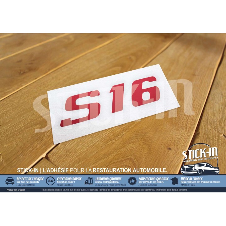 Adesivo di ristrutturazione Peugeot 106 306 S16 con logo monogramma