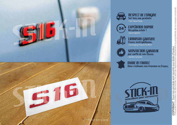 Peugeot 106 306 S16 Renovierungsaufkleber Monogramm Logo