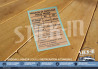 Stickers Renault Clio 16V Cold tire inflation pressure "Pression de Gonflage Pneus Froids" 1991 1992 door